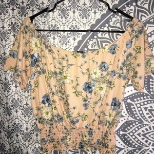 Cozy off the shoulder crop top